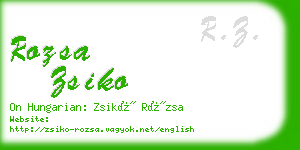 rozsa zsiko business card